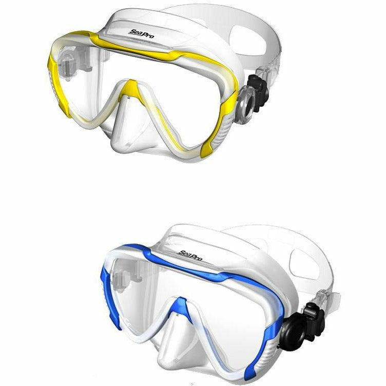 Dykkermaske SeaPro Accent med klar silikone - Scubadirect