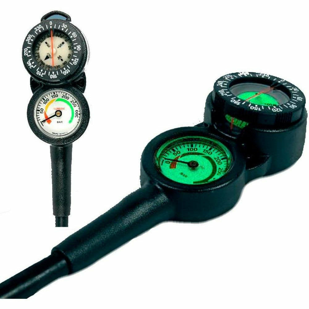 Konsol SeaPro manometer og kompas - Scubadirect
