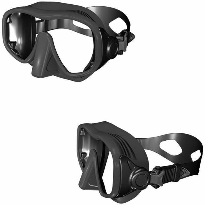 Dykkermaske SeaPro Ultra View 3 sort silikone - Scubadirect